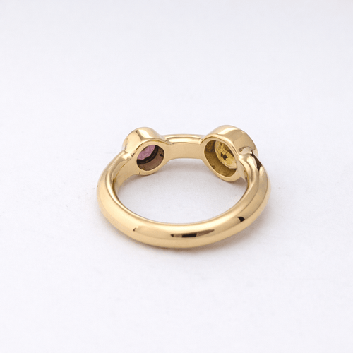 Bague 48 Bague toi et moi en or jaune 18 carats et tourmalines 58 Facettes 35212