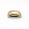 Bague 53 Bague jonc architecturée en or jaune 18 carats, saphirs et diamants 58 Facettes 35210