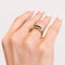 Bague 53 Bague jonc architecturée en or jaune, saphirs et diamants 58 Facettes 35210