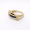 Bague 53 Bague jonc architecturée en or jaune 18 carats, saphirs et diamants 58 Facettes 35210
