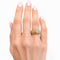 Bague 55 Bague dôme en or jaune et diamants 58 Facettes 35214