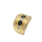 Bague 54 Bague godronnée en or jaune, saphirs et diamants 58 Facettes 35153