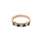Bague 53 Bague demi-alliance en or jaune, saphirs et diamants 58 Facettes 35145