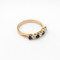 Bague 53 Bague demi-alliance en or jaune 18 carats, saphirs et diamants 58 Facettes 35145