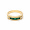 Bague 55 Bague bandeau en or jaune, émeraudes et diamants 58 Facettes 35149