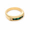 Bague 55 Bague bandeau en or jaune, émeraudes et diamants 58 Facettes 35149