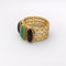 Bague 55 Bague ajourée en or jaune, grenats et calcédoine 58 Facettes 35139