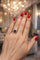 Bague Bague florale en or blanc 14K avec saphir et diamants 58 Facettes 50438