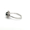 Bague Bague florale en or blanc 14K avec saphir et diamants 58 Facettes 50438