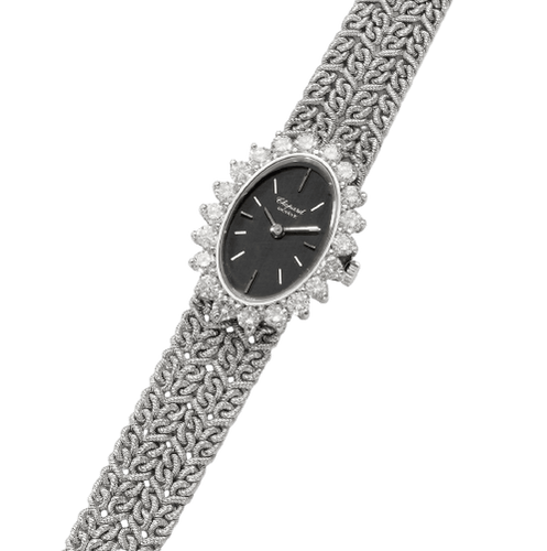 Montre Chopard - Montre vintage en or blanc 18k et diamants 58 Facettes 208