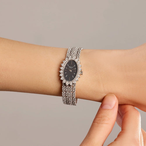 Montre Chopard - Montre vintage en or blanc 18k et diamants 58 Facettes 208
