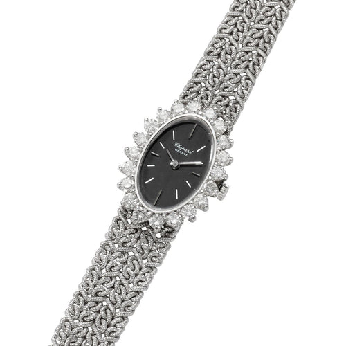Montre Chopard - Montre vintage en or blanc 18k et diamants 58 Facettes 208