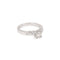 Bague 50 Bague solitaire en or gris 14 carats et diamants 58 Facettes BD169