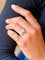 Bague 61 Bague Toi et Moi en or blanc 18 carats et platine avec diamants 58 Facettes vous et moi