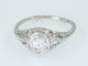 Bague 57 Bague entourage en or blanc 14 ct avec diamant 0,50 ct 58 Facettes L12