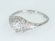 Bague Bague entourage en or blanc 14 ct avec diamant 0,50 ct 58 Facettes L12
