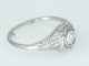 Bague Bague entourage en or blanc 14 ct avec diamant 0,50 ct 58 Facettes L12