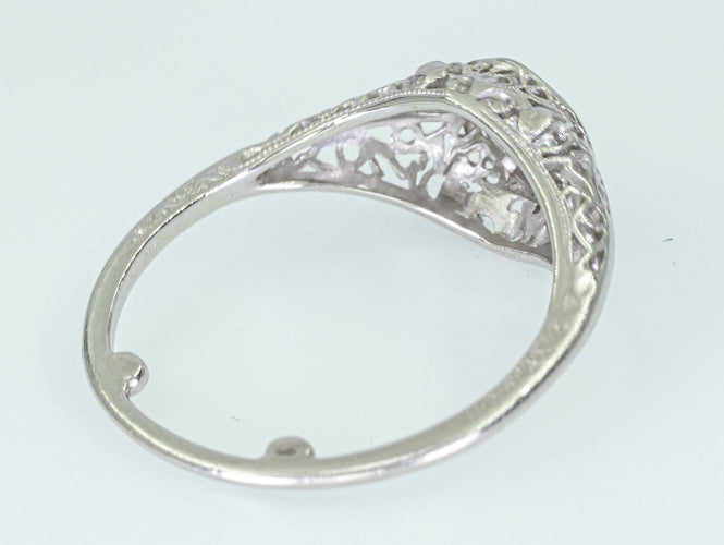 Bague Bague entourage en or blanc 14 ct avec diamant 0,50 ct 58 Facettes L12