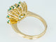 Bague Bague entourage en or jaune 18 ct avec diamants et émeraudes 58 Facettes AX01