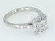 Bague Bague entourage en or blanc 14 ct avec diamants 1,08 ct 58 Facettes WA15
