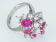 Bague Bague entourage - Or blanc 14 ct, diamants et topaze 1,99 ct 58 Facettes AZ04
