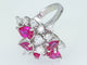 Bague Bague entourage - Or blanc 14 ct, diamants et topaze 1,99 ct 58 Facettes AZ04