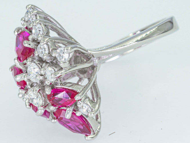 Bague Bague entourage - Or blanc 14 ct, diamants et topaze 1,99 ct 58 Facettes AZ04