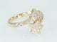 Bague Bague étoile - Bague entourage en or jaune 14 ct et diamants 58 Facettes AR55