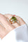 Bague 53 Bague cocktail fleur en or rose 18 ct, péridot et diamants 58 Facettes