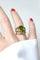 Bague 53 Bague cocktail fleur en or rose 18 ct, péridot et diamants 58 Facettes