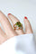 Bague 53 Bague cocktail fleur en or rose 18 ct, péridot et diamants 58 Facettes
