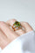 Bague 53 Bague cocktail fleur en or rose 18 ct, péridot et diamants 58 Facettes