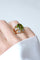 Bague 53 Bague cocktail fleur en or rose 18 ct, péridot et diamants 58 Facettes