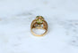 Bague 53 Bague cocktail fleur en or rose 18 ct, péridot et diamants 58 Facettes