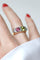 Bague 55 Bague en or jaune 18 ct péridot, tourmaline rose et diamants 58 Facettes