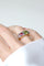 Bague 55 Bague en or jaune 18 ct péridot, tourmaline rose et diamants 58 Facettes