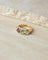 Bague 55 Bague en or jaune 18 ct péridot, tourmaline rose et diamants 58 Facettes
