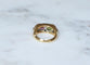 Bague 55 Bague en or jaune 18 ct péridot, tourmaline rose et diamants 58 Facettes