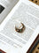 Broche Broche croissant de lune ancienne en or rose 18 ct, diamants et émeraudes 58 Facettes