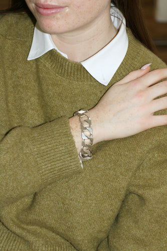 Bracelet Bracelet gourmette articulé en argent 800 58 Facettes