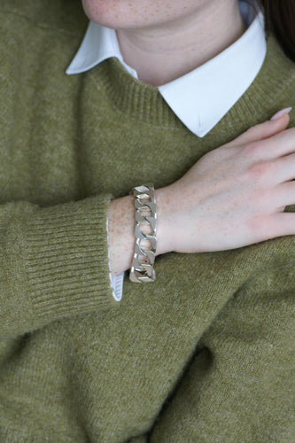 Bracelet Bracelet gourmette articulé en argent 800 58 Facettes