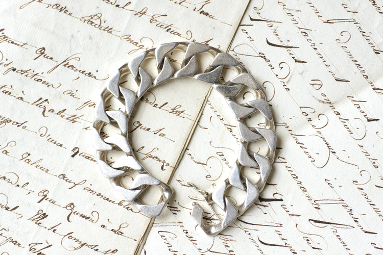 Bracelet Bracelet gourmette articulé en argent 800 58 Facettes