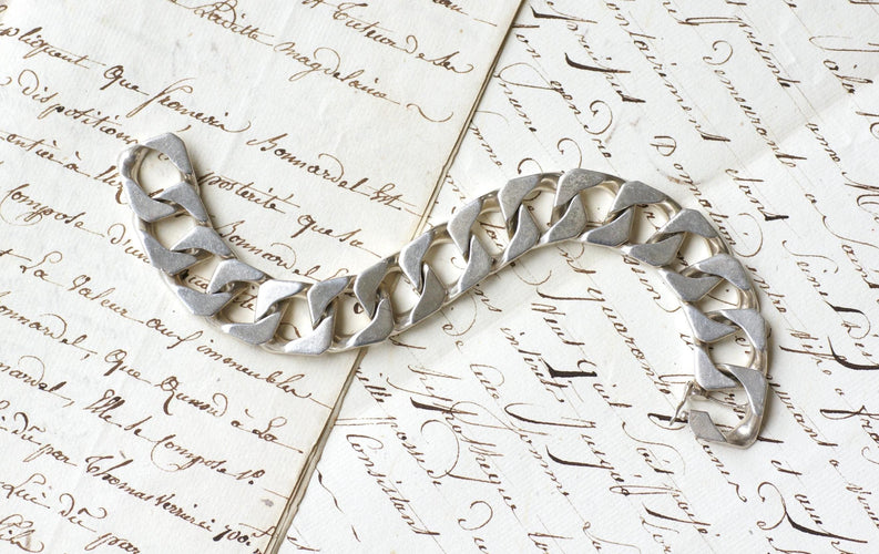 Bracelet Bracelet gourmette articulé en argent 800 58 Facettes