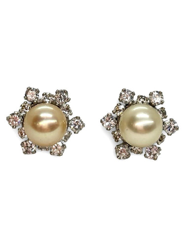 Boucles d'oreilles Boucles d'oreilles - Perles de culture et diamants en or blanc 18K 58 Facettes 1780