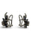 Boucles d'oreilles Boucles d'oreilles en or blanc 18K avec saphirs et diamants 58 Facettes 1781