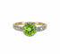 Bague 51 Bague en or jaune 18 carats au péridot et diamants 58 Facettes AB699