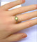 Bague 51 Bague en or jaune 18 carats au péridot et diamants 58 Facettes AB699