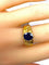 Bague 55 Bague en or jaune 18 carats avec saphir 58 Facettes AB701