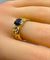 Bague 55 Bague en or jaune 18 carats avec saphir 58 Facettes AB701