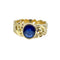 Bague 55 Bague en or jaune 18 carats avec saphir 58 Facettes AB701
